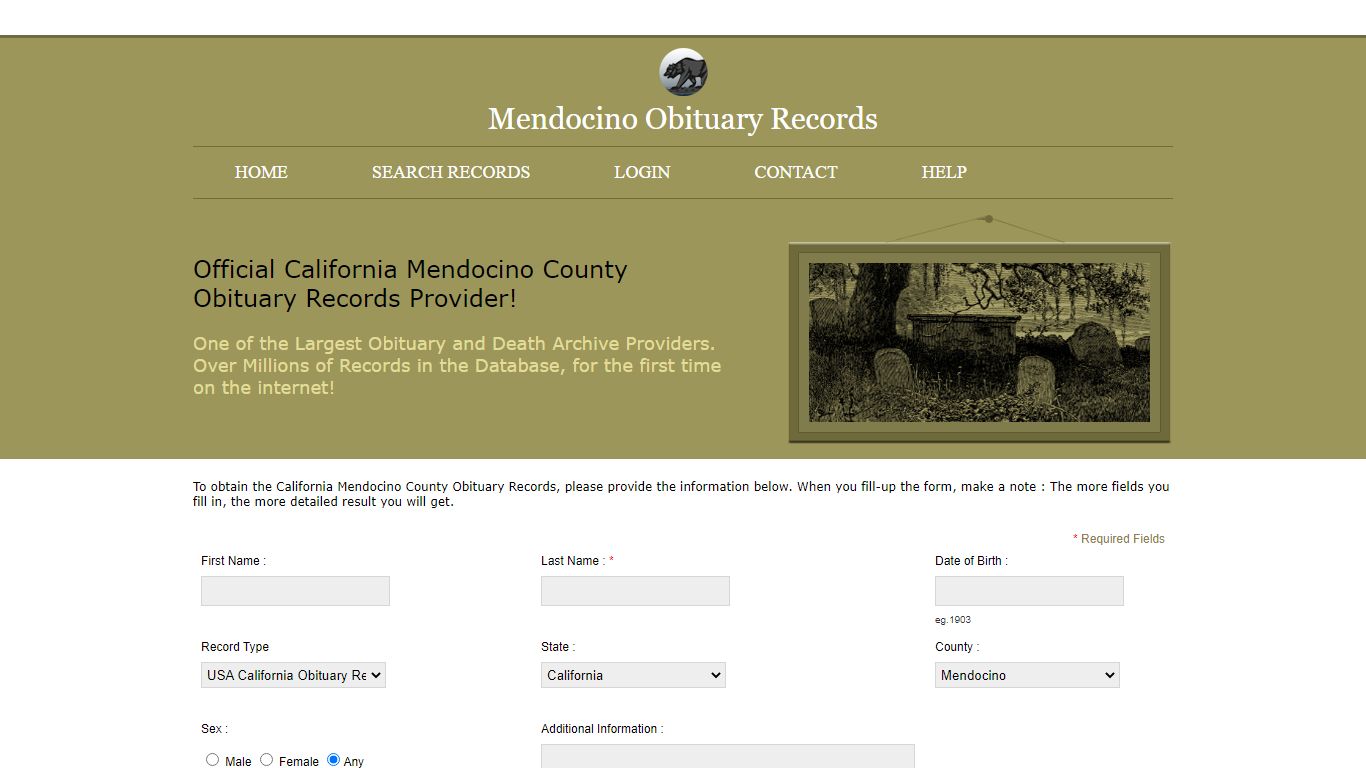 Mendocino County Public Records. Obituary Records ...
